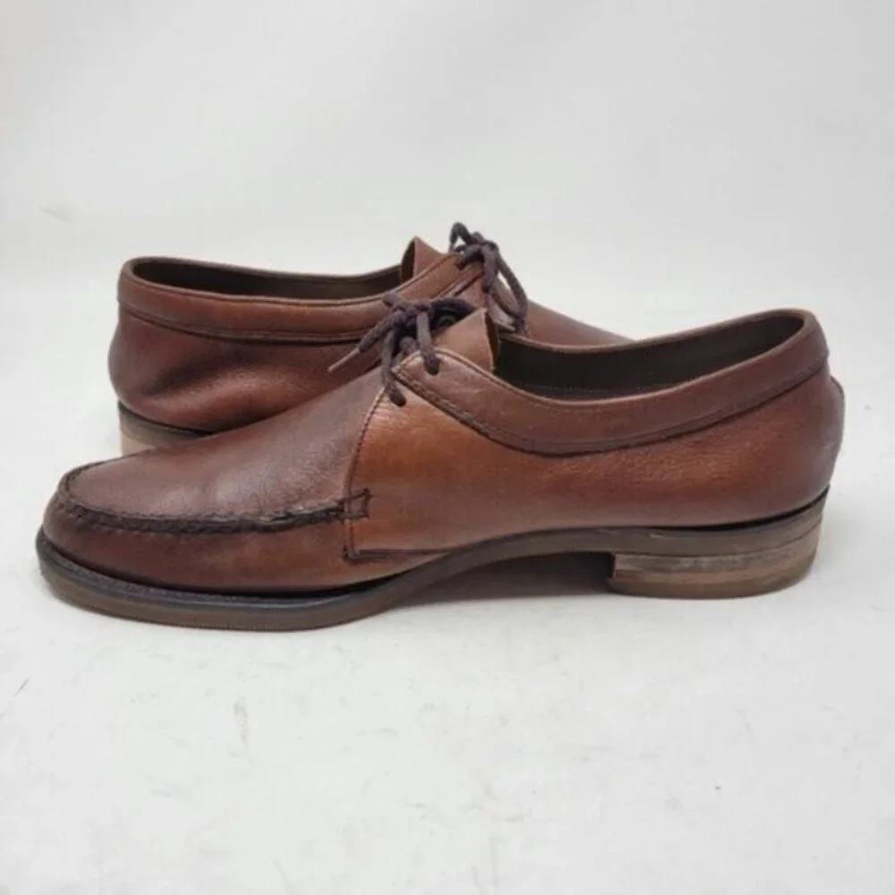 Stuart McGuire | Leather Lace Up Derby Shoes Loafer Business Casual Brown